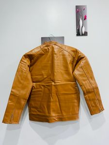 Zara Leather Jacket Brown Color Xl Siz