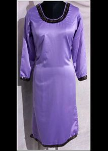 Elegant Purple Satin Kurta