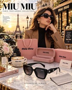 Miu-Miu Black Square Sunglasses