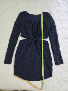Navy Lace Cut-Out Dress bust 34/36