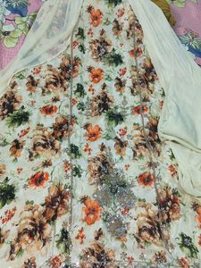 Floral Kurta Set with Embellishments