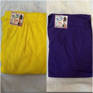 B.R. Leggings-Yellow & Navy Combo