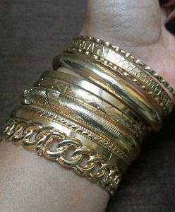 Bangle Set(Golden):Anti-Tarnish