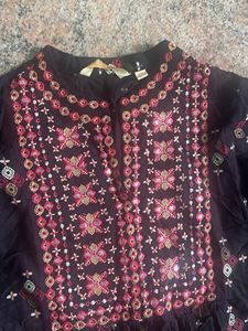 black festive Anarkali kurti