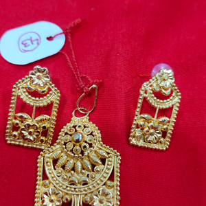 one gram gold pendant set