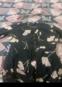 Flowy Floral Print Dress Material