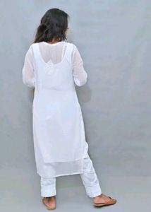 White Kurti With Jeans