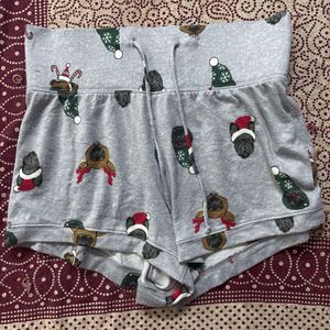 Cute Dog Print Sleep Shorts Cloud Material
