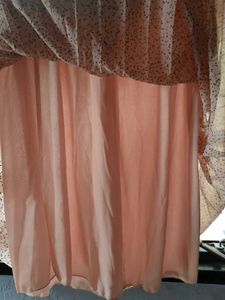 Chic Pink Dotted Pleated Skirt