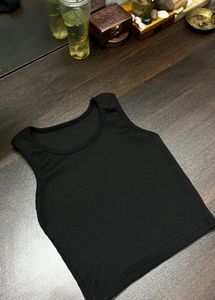 Classic Black Ribbed Tank Top