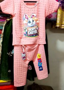 Cute Easter Bunny 2-Piece Set for Girls