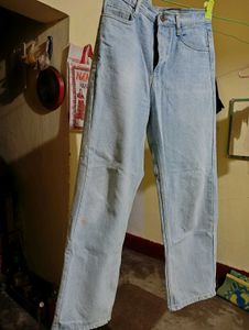 Light Wash Straight Leg Jeans