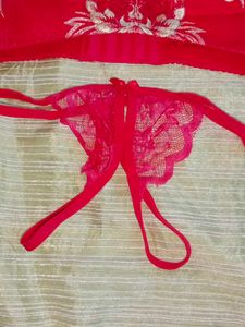 Red Bra &amp; Thong Set