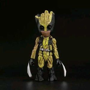 Baby Groot Cos Wolverine Action Figure Claws