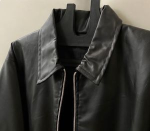 Iconic Stylish Zip Collar Black Leather Jacket 🧥