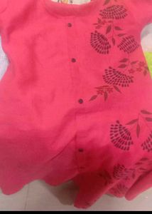 Beautiful Pink Kurta with Floral Print