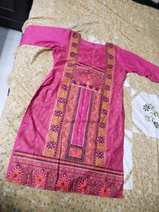 Pink Printed Kurta