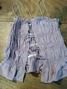 SHEIN Ruched Crop Top