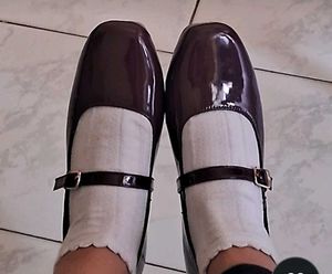 Shiny Mary Jane Flats