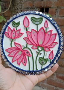 Handcrafted Lotus Lippan Art (6 Inches)