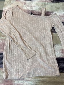One-Shoulder Ribbed Top