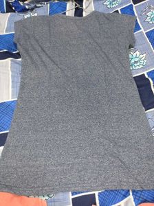 Blue V-Neck Marled T-Shirt