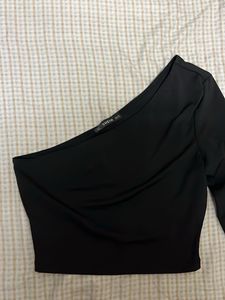 Chic Black One-Shoulder Top