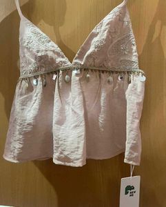 Boho Chic Embellished Crop Top