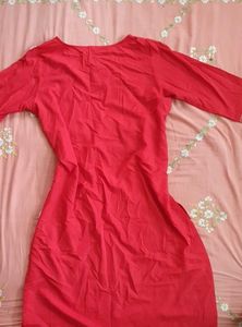 Beautiful Red Embroidered Kurta