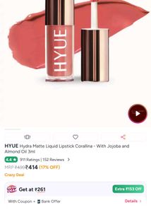 HYUE Liquid Lipstick - Pink