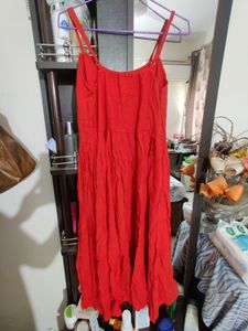 Unused Red Button Up Dress