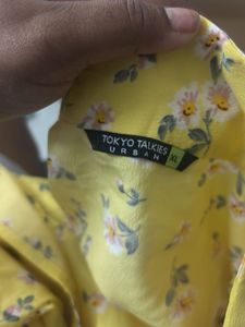 Yellow Floral Mini Dress
