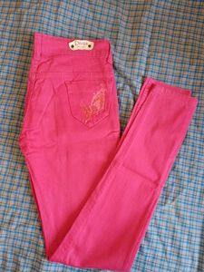 Pink Denim Jeans