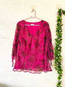 Stunning Pink Floral Print top