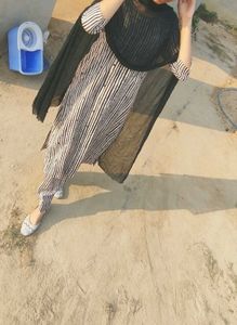 Striped Kurta Set with Dupatta