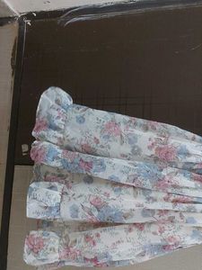 Floral Print Puff Sleeve Mini Dress