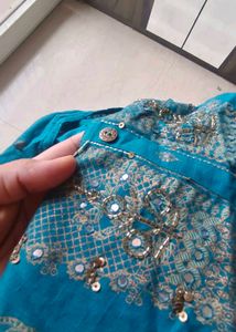 kurta palazo with cut dana work