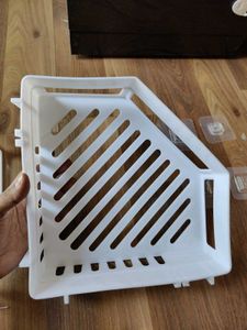 Plastic Bathroom Shelf for Wall, Self-Adhesiv