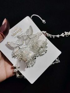 ☺️Silver Butterfly Jhumka Set 🦋