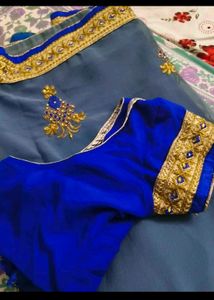 combo of 4 sarees with stiched blouses