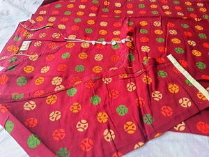 Maroon Polka Dot Kurta