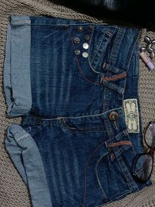 y2k vintage Blue Denim Shorts