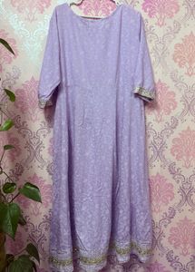 Lavender Anarkali Kurta Set