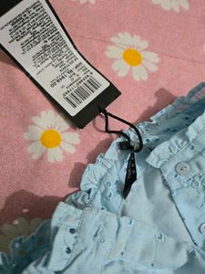 Light Blue Broderie Anglaise Top