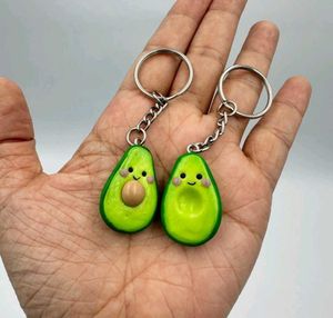 Cute Avocado Keychain Pair