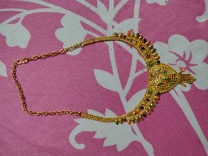 Elegant Gold Necklace with Colorful Stones
