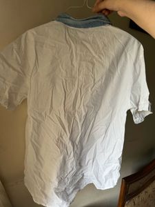 vintage Chanel denim patch shirt