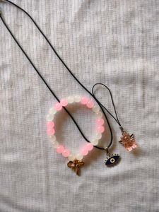 Kawaii Charm Bracelet & Necklace Set