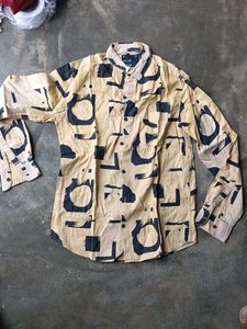 Men's Abstract Print Long Sleeve Shirt