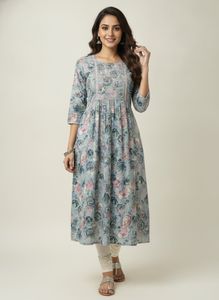 Beautiful Floral Print Kurta